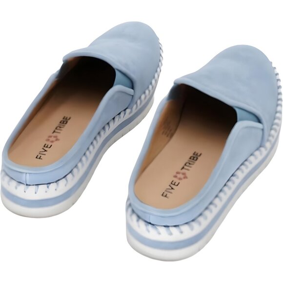 Women FIVE TRIBE Gentle Angel Blue Slip-On Womens US 8.5 M